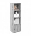 vidaXL Bookcase Grey Sonoma 31x24x102 cm Engineered Wood