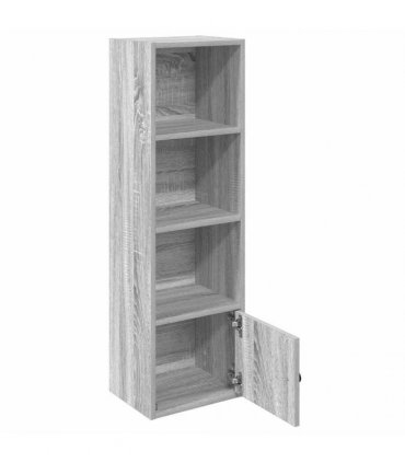vidaXL Bookcase Grey Sonoma 31x24x102 cm Engineered Wood