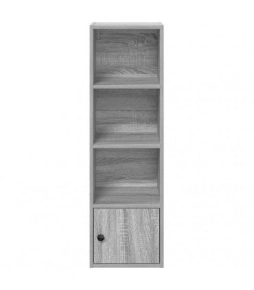 vidaXL Bookcase Grey Sonoma 31x24x102 cm Engineered Wood