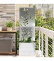 vidaXL Garden Privacy Screen Silver 50 x 32 x 150 cm Galvanised steel