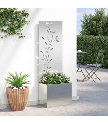 vidaXL Garden Privacy Screen Silver 50 x 32 x 150 cm Galvanised steel