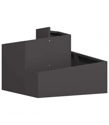 vidaXL Garden Planter Black 60 x 60 x 50 cm Cold-rolled Steel