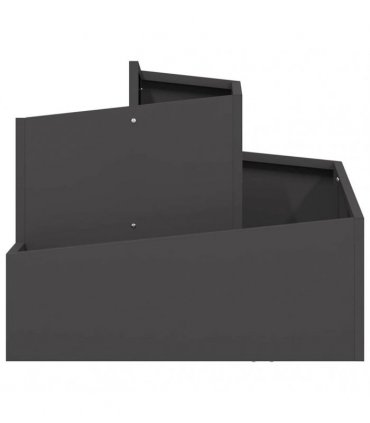 vidaXL Garden Planter Black 60 x 60 x 50 cm Cold-rolled Steel