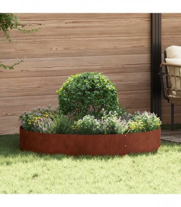vidaXL Planter Ring Brown 120 x 120 x 20 cm Weathering Steel