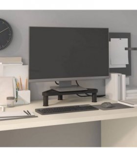 vidaXL Corner Monitor Stand Black 49x28x10.5 cm