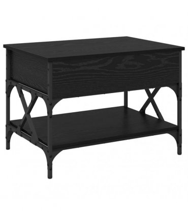 vidaXL Coffee Table Black Oak 70 x 50 x 50 cm Engineered Wood