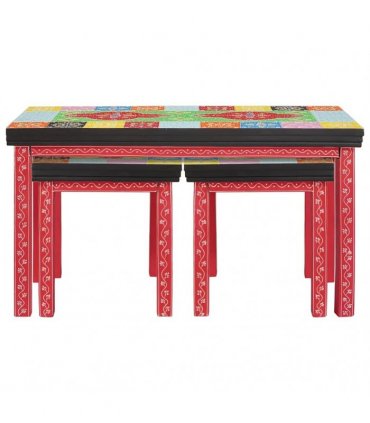 vidaXL End Table 2 pcs Multicolour