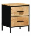 vidaXL Bedside Cabinet with Drawer Brown and Black 40 x 35 x 50 cm