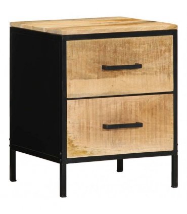 vidaXL Bedside Cabinet with Drawer Brown and Black 40 x 35 x 50 cm