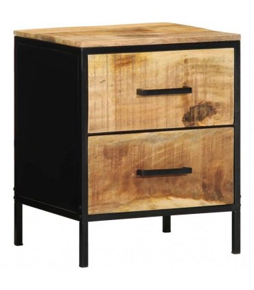 vidaXL Bedside Cabinet with Drawer Brown and Black 40 x 35 x 50 cm