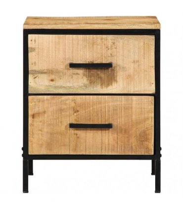 vidaXL Bedside Cabinet with Drawer Brown and Black 40 x 35 x 50 cm