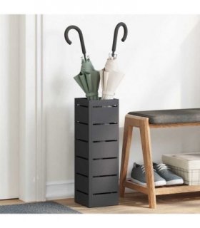 vidaXL Rain Umbrella Stand Black 15.5 x 15.5 x 49 cm Steel