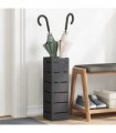 vidaXL Rain Umbrella Stand Black 15.5 x 15.5 x 49 cm Steel