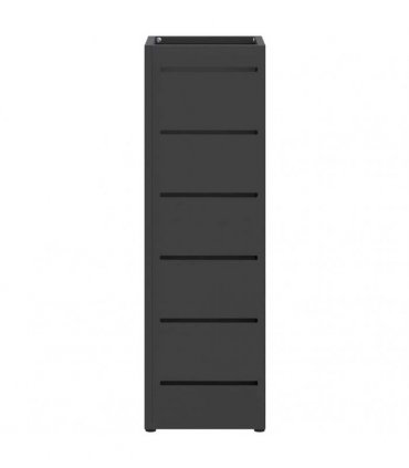 vidaXL Rain Umbrella Stand Black 15.5 x 15.5 x 49 cm Steel