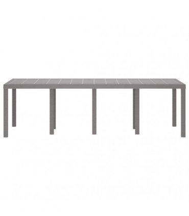 vidaXL Garden Table Light Grey 250 x 100 x 73 cm Poly Rattan