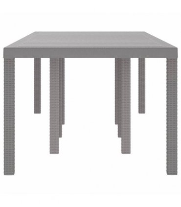 vidaXL Garden Table Light Grey 250 x 100 x 73 cm Poly Rattan