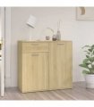 vidaXL Sideboard Sonoma Oak 80x36x75 cm Engineered Wood