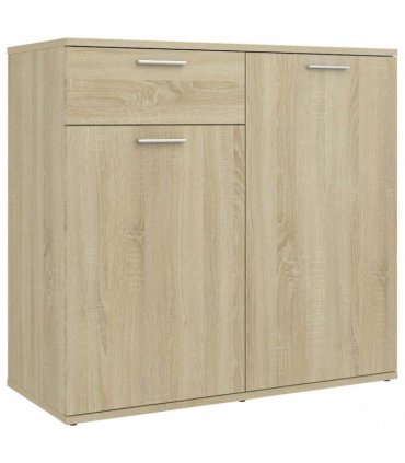 vidaXL Sideboard Sonoma Oak 80x36x75 cm Engineered Wood