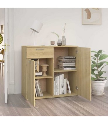 vidaXL Sideboard Sonoma Oak 80x36x75 cm Engineered Wood