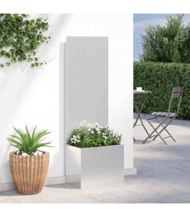 vidaXL Garden Privacy Screen Silver 50 x 32 x 150 cm Galvanised steel