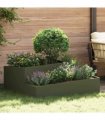 vidaXL Garden Planter Olive Green 100 x 100 x 50 cm Cold-rolled Steel