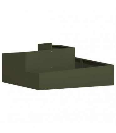 vidaXL Garden Planter Olive Green 100 x 100 x 50 cm Cold-rolled Steel