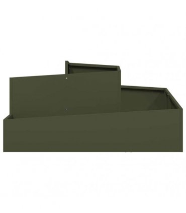 vidaXL Garden Planter Olive Green 100 x 100 x 50 cm Cold-rolled Steel
