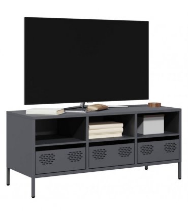 vidaXL TV Cabinet Anthracite 101.5x39x43.5 cm Cold-rolled Steel