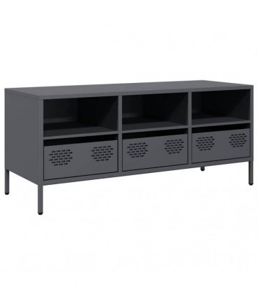 vidaXL TV Cabinet Anthracite 101.5x39x43.5 cm Cold-rolled Steel