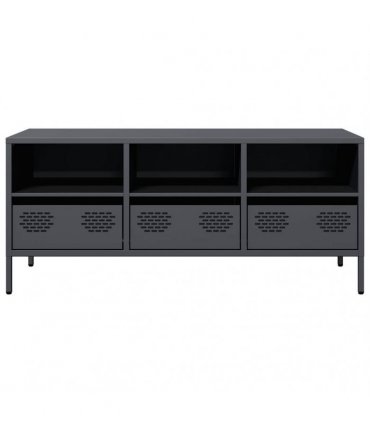 vidaXL TV Cabinet Anthracite 101.5x39x43.5 cm Cold-rolled Steel