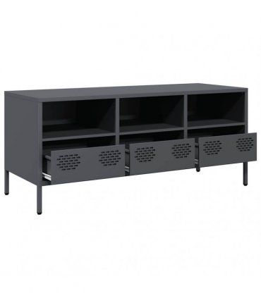 vidaXL TV Cabinet Anthracite 101.5x39x43.5 cm Cold-rolled Steel