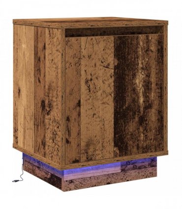 vidaXL Bedside Cabinet Old Wood 39 x 34.5 x 50 cm Engineered wood