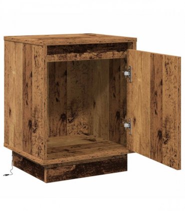 vidaXL Bedside Cabinet Old Wood 39 x 34.5 x 50 cm Engineered wood