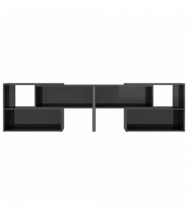 vidaXL TV Cabinet High Gloss Grey 149x30x52 cm Engineered Wood