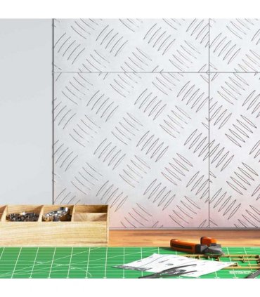 vidaXL Stair Tread Square 4 pcs Silver 30 x 30 cm Aluminium