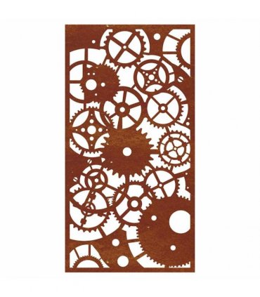 vidaXL Garden Wall Decoration 105x55 cm Corten Steel Gear Wheel Design