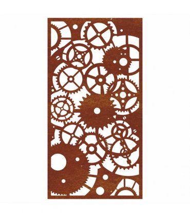 vidaXL Garden Wall Decoration 105x55 cm Corten Steel Gear Wheel Design