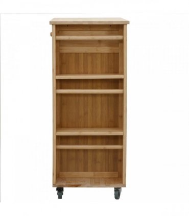 vidaXL Kitchen Trolley with Wheels Natural 47.5 x 36 x 83 cm Bamboo