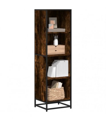 vidaXL Book Cabinet Smoked Oak 40x35x139 cm Engineered Wood