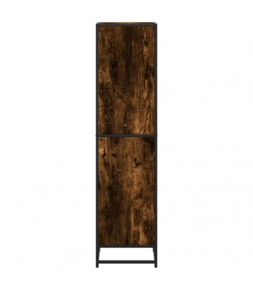 vidaXL Book Cabinet Smoked Oak 40x35x139 cm Engineered Wood