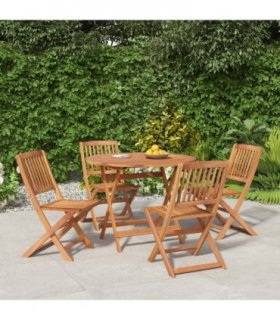 vidaXL 5 Piece Garden Dining Set Solid Wood Acacia
