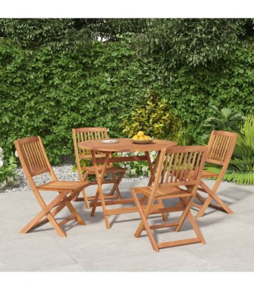vidaXL 5 Piece Garden Dining Set Solid Wood Acacia