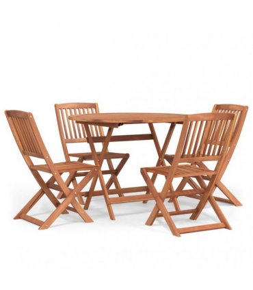 vidaXL 5 Piece Garden Dining Set Solid Wood Acacia