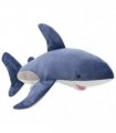 vidaXL White Shark Cuddly Toy Plush Blue and White