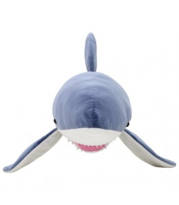 vidaXL White Shark Cuddly Toy Plush Blue and White
