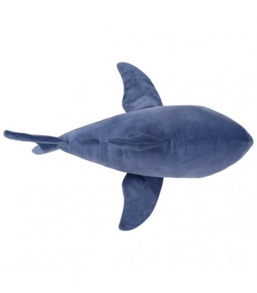 vidaXL White Shark Cuddly Toy Plush Blue and White