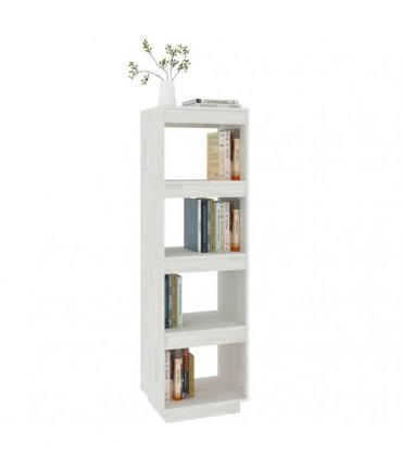 vidaXL Book Cabinet/Room Divider White 40x35x135 cm Solid Pinewood
