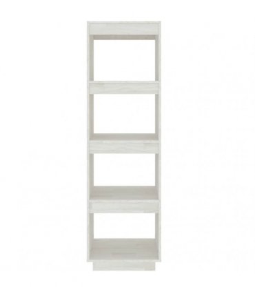 vidaXL Book Cabinet/Room Divider White 40x35x135 cm Solid Pinewood
