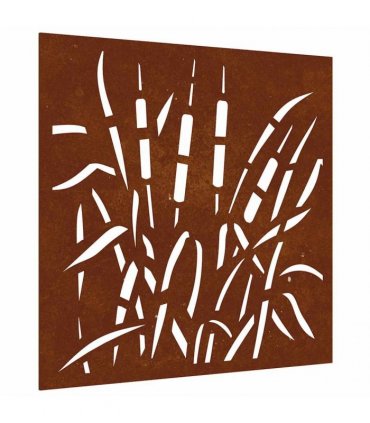 vidaXL Garden Wall Decoration 55x55 cm Corten Steel Grass Design