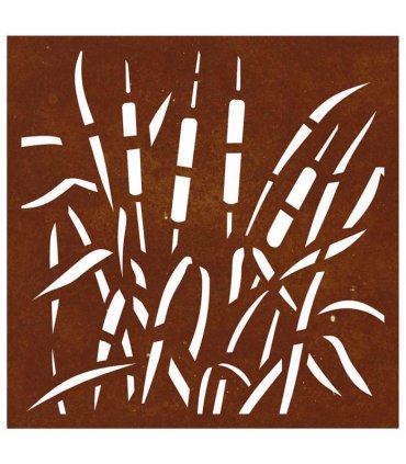 vidaXL Garden Wall Decoration 55x55 cm Corten Steel Grass Design